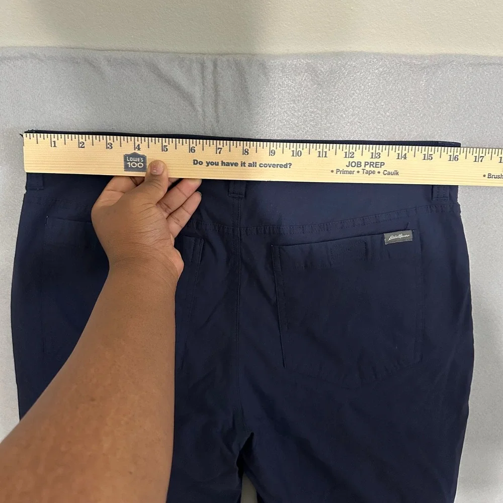 Eddie Bauer Mens Fleece Lined Tech Pant Navy Blue 34x30 Hiking Outdoor 283947